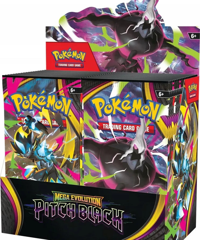 POKÉMON TCG: MEGA EVOLUTION – PITCH BLACK – papildymo paketų dėžė