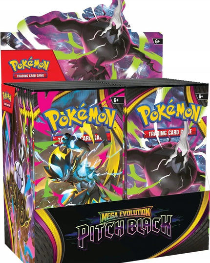 POKÉMON TCG: MEGA EVOLUTION – PITCH BLACK – papildymo paketų dėžė