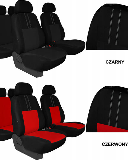 „Pok-Ter Ekonomic PT-8“ universalūs pilki medžiaginiai automobilio sėdynių užvalkalai, komplektas