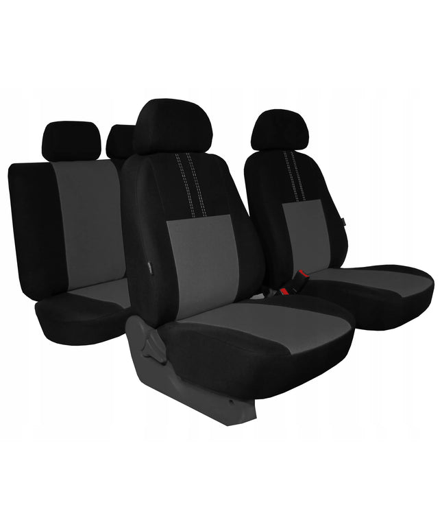 „Pok-Ter Ekonomic PT-8“ universalūs pilki medžiaginiai automobilio sėdynių užvalkalai, komplektas