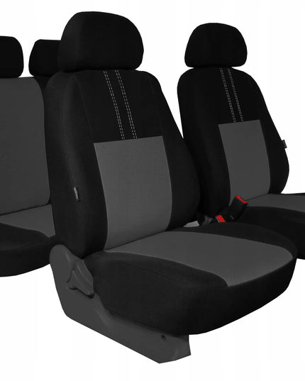 „Pok-Ter Ekonomic PT-8“ universalūs pilki medžiaginiai automobilio sėdynių užvalkalai, komplektas