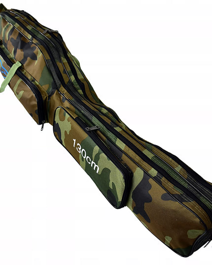 Meškerių dėklas 2 skyrių 130 cm su 2 šoninėmis kišenėmis