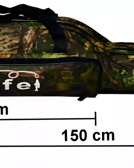 Meškerių dėklas Miracle Fish, 2 skyrių, 150 cm, 2 šoninės kišenės