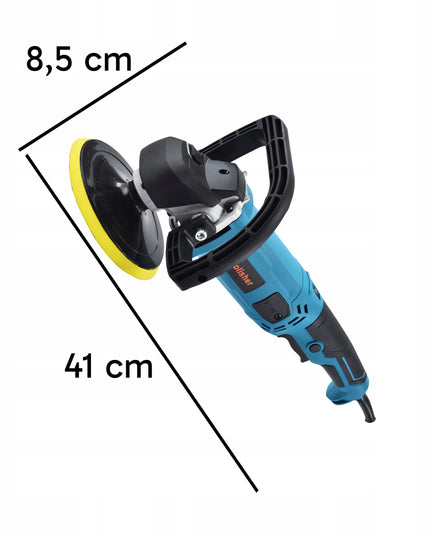 Galingas automobilinis poliruoklis/šlifuoklis su reguliuojamais apsukais ir kempinių rinkiniu, 2900W