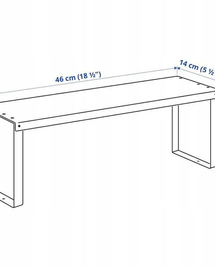 IKEA VARIERA įstatoma lentyna, balta, 46x14x16 cm