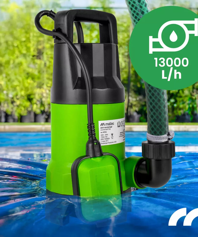 Panardinamasis siurblys nešvariam, švariam vandeniui ir lietaus vandeniui, 13000 l/h su plūde