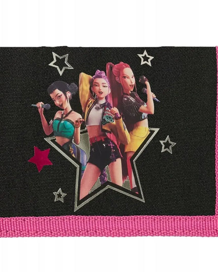 SAFTA K-Pop Demon Hunters ENERGY vaikiška piniginė su lipduku ir monetų kišenėle
