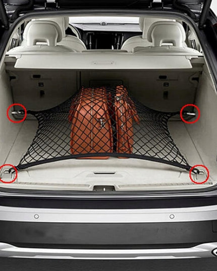 Tvirtas didelis automobilio bagažinės tinklelis tvirtinimai kabliai kilpelės 80x60 160x120