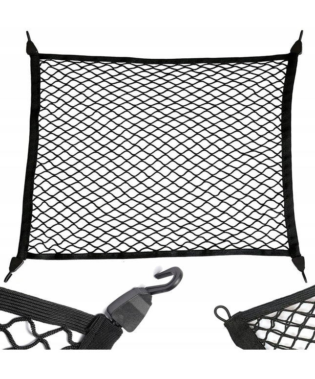 Tvirtas didelis automobilio bagažinės tinklelis tvirtinimai kabliai kilpelės 80x60 160x120