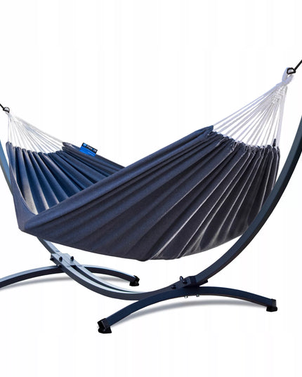 POTENZA hamakas su stovu, plieninis stovas 220 kg + hamakas ROMA XL 220x160 cm