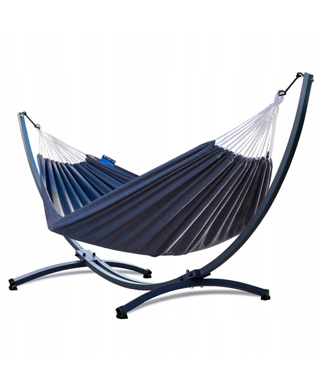POTENZA hamakas su stovu, plieninis stovas 220 kg + hamakas ROMA XL 220x160 cm