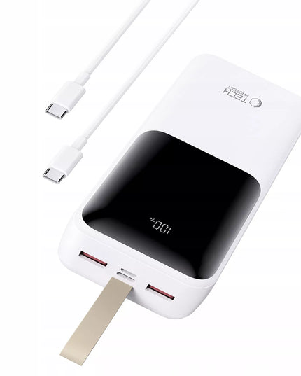 Galingas 30000 mAh išorinis akumuliatorius (powerbank) su USB-A, USB-C ir LED indikatoriumi