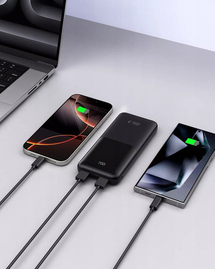 POWER BANK 10000MAH POWERBANK USB-A USB-C TYPE-C LED