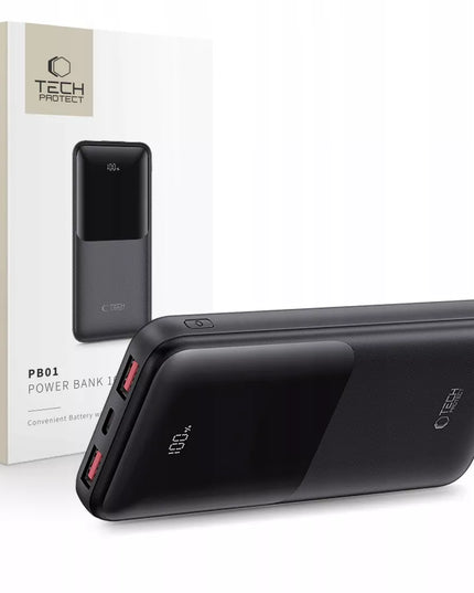 POWER BANK 10000MAH POWERBANK USB-A USB-C TYPE-C LED