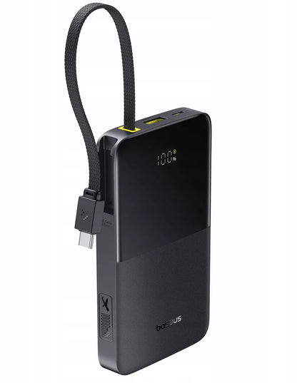 Baseus Bipow2 Pro išorinė baterija 10000 mAh 22.5W su integruotu USB-C kabeliu