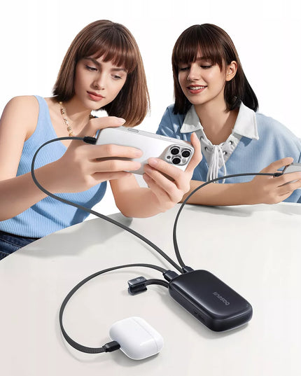 BASEUS išorinė baterija 10000 mAh 22.5W USB-C USB-A LIGHTNING greito įkrovimo powerbankas