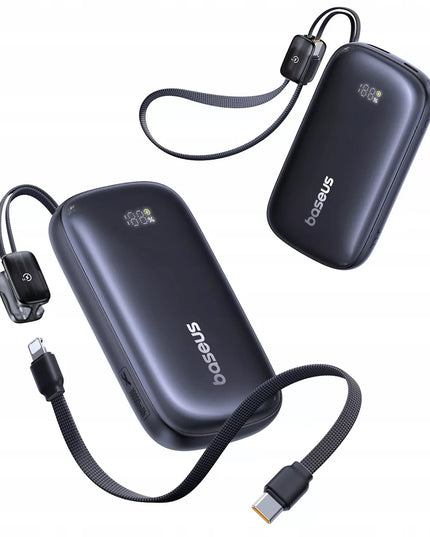 BASEUS išorinė baterija 10000 mAh 22.5W USB-C USB-A LIGHTNING greito įkrovimo powerbankas