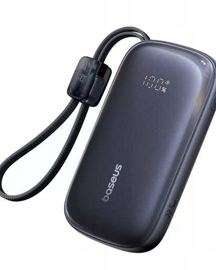 BASEUS išorinė baterija 10000 mAh 22.5W USB-C USB-A LIGHTNING greito įkrovimo powerbankas