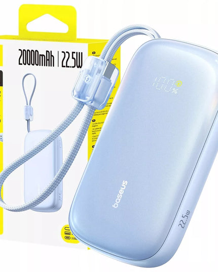 BASEUS išorinė baterija 20000 mAh 22.5W USB-C USB-A LIGHTNING