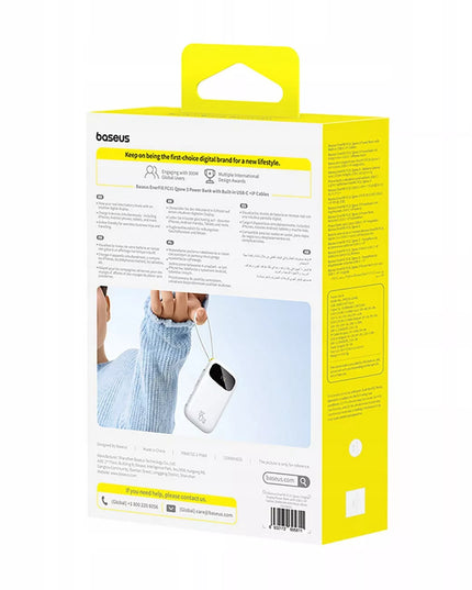 Išorinė baterija BASEUS 20000 mAh 45W USB-C USB LIGHTNING greitas įkrovimas