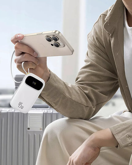 Išorinė baterija BASEUS 20000 mAh 45W USB-C USB LIGHTNING greitas įkrovimas