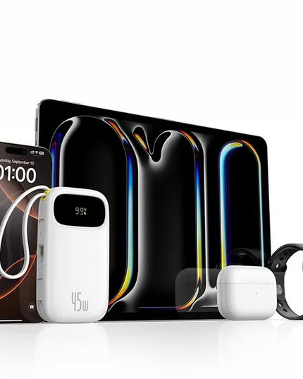 Išorinė baterija BASEUS 20000 mAh 45W USB-C USB LIGHTNING greitas įkrovimas