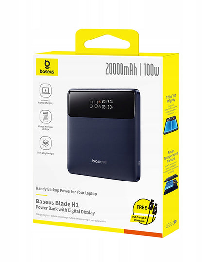 POWERBANK BASEUS Blade H1 20000 mAh 100W Galingas POWERBANK USB-C USB-A
