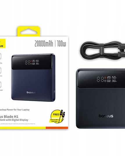 POWERBANK BASEUS Blade H1 20000 mAh 100W Galingas POWERBANK USB-C USB-A