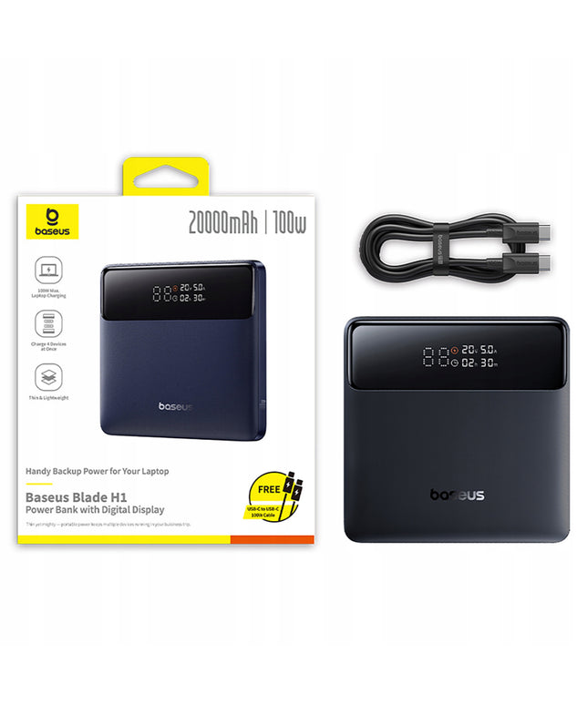 POWERBANK BASEUS Blade H1 20000 mAh 100W Galingas POWERBANK USB-C USB-A