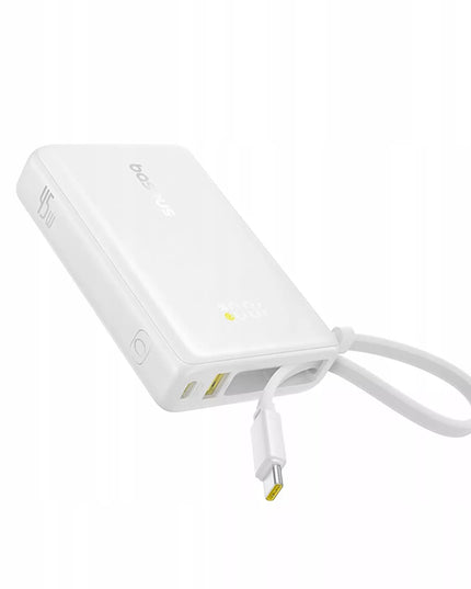 Išorinė baterija BASEUS PicoGo 10000 mAh 45 W USB-C USB-A LED su integruotu laidu
