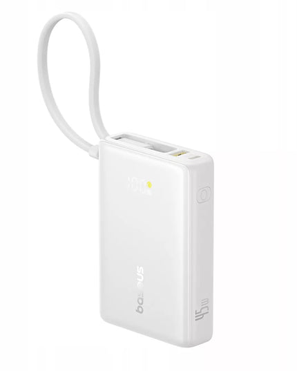 Išorinė baterija BASEUS PicoGo 10000 mAh 45 W USB-C USB-A LED su integruotu laidu