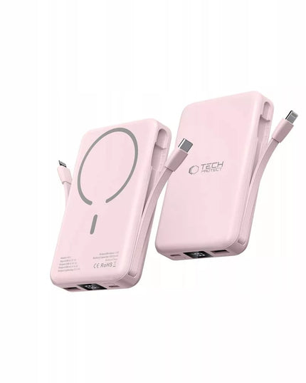 Išorinė baterija POWERBANK 15W 10000mAh su MagSafe + Lightning + Type-C laidais