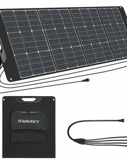 SWAREY S500 nešiojamoji elektros stotelė, 518 Wh, 500 W + 200 W sulankstomas saulės baterijų skydelis