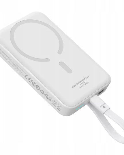BASEUS 10000mAh 30W USB-C MagSafe išorinis akumuliatorius su laidu ir belaidžiu įkrovimu