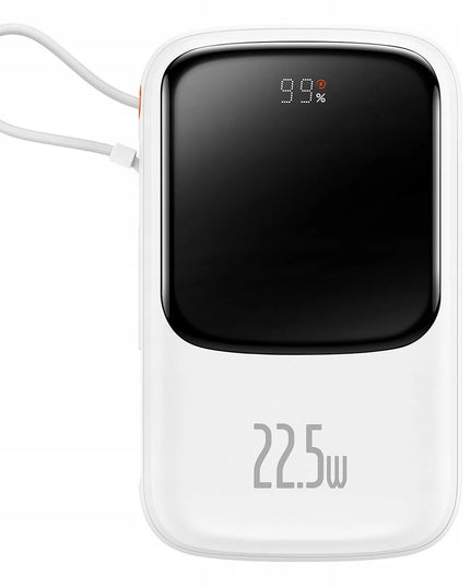 Baseus 10000 mAh 22,5 W universalus nešiojamas įkroviklis su USB-C ir USB-A jungtimis bei USB-C laidu