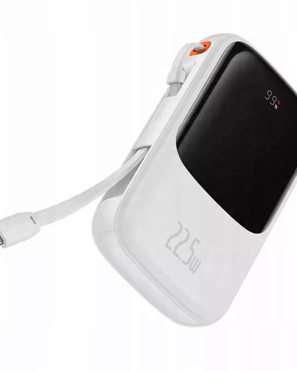Baseus 10000 mAh 22,5 W universalus nešiojamas įkroviklis su USB-C ir USB-A jungtimis bei USB-C laidu