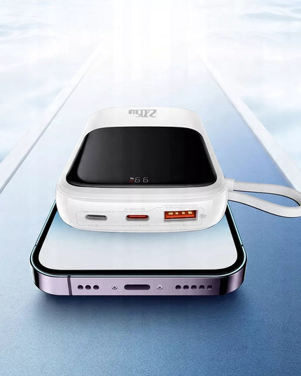 Baseus 10000 mAh 22,5 W universalus nešiojamas įkroviklis su USB-C ir USB-A jungtimis bei USB-C laidu