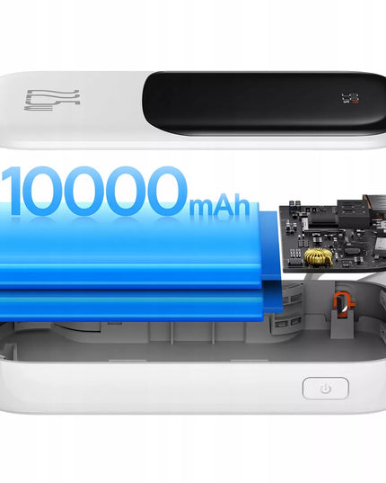 Baseus 10000 mAh 22,5 W universalus nešiojamas įkroviklis su USB-C ir USB-A jungtimis bei USB-C laidu