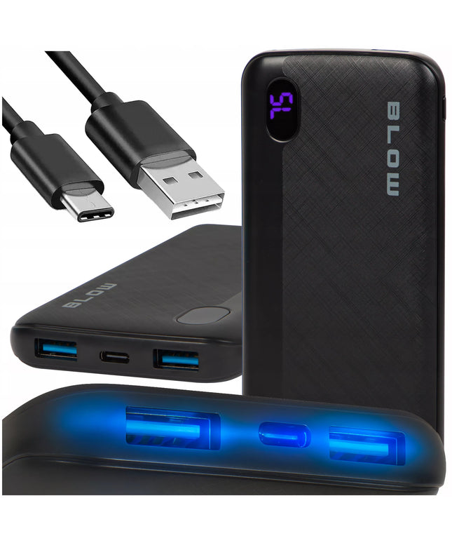 Išorinė baterija POWERBANK 10000 mAh 22,5W greitas įkrovimas QC PD USB-C USB galingas kelionių įrenginys