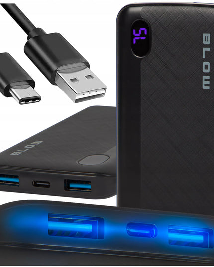 Išorinė baterija POWERBANK 10000 mAh 22,5W greitas įkrovimas QC PD USB-C USB galingas kelionių įrenginys