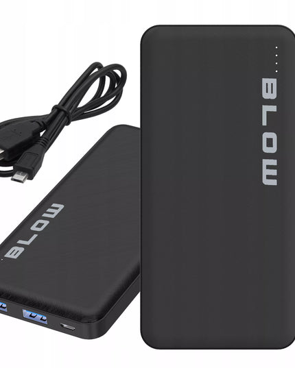 Išorinė baterija 10000 mAh BLOW Powerbank USB galinga talpi greito įkrovimo USB-C kabelis rinkinys