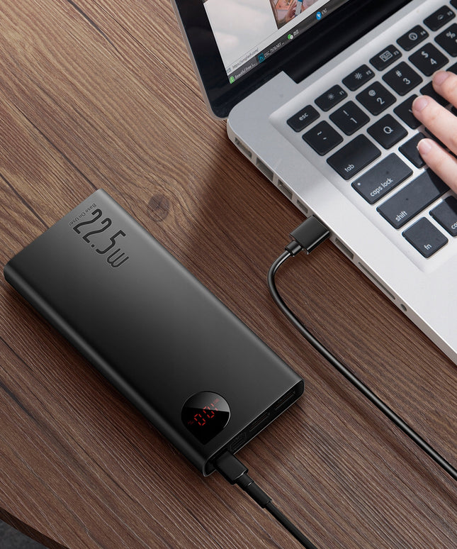 POWERBANK 20000 MAH BASEUS 22.5W USB-A USB-C PD QC Greitas įkrovimas + Kabelis