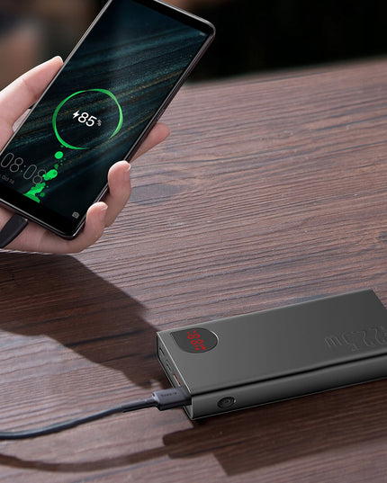 POWERBANK 20000 MAH BASEUS 22.5W USB-A USB-C PD QC Greitas įkrovimas + Kabelis