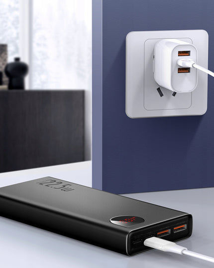 POWERBANK 20000 MAH BASEUS 22.5W USB-A USB-C PD QC Greitas įkrovimas + Kabelis