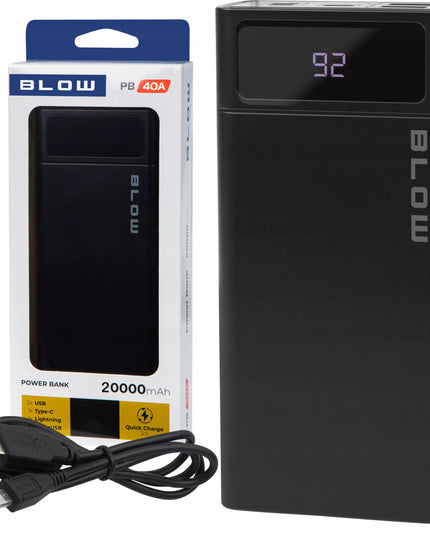 Išorinė baterija Powerbank 20000 mAh 22,5W Power Bank QC PD USB-C greitas, saugus, talpus
