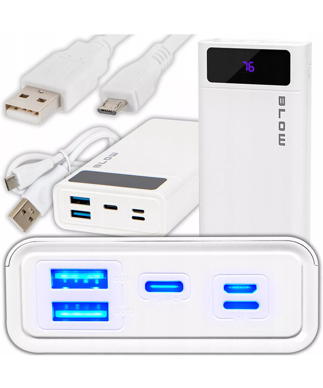 Išorinė baterija 20000 mAh 22,5W POWER BANK QC PD USB-C greitas saugus talpus