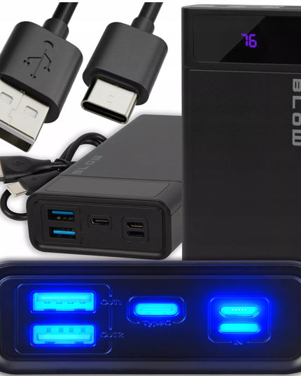 Išorinė baterija Powerbank 20000 mAh 22,5W Power Bank QC PD USB-C greitas, saugus, talpus