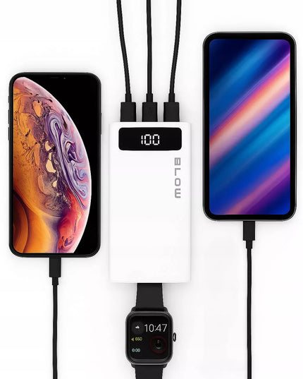 Išorinė baterija (powerbank) 20000 mAh 22,5W, greitasis įkrovimas QC PD, USB-C, kabelis komplekte