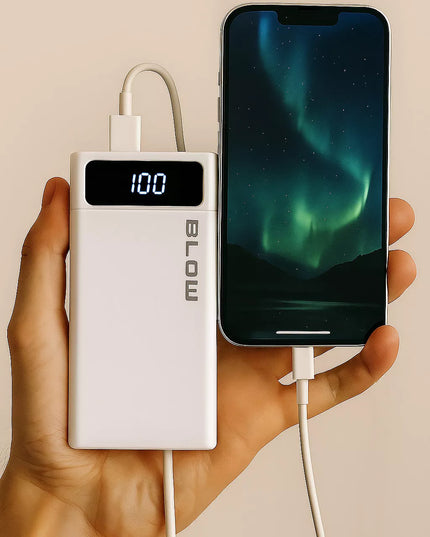Išorinė baterija (powerbank) 20000 mAh 22,5W, greitasis įkrovimas QC PD, USB-C, kabelis komplekte