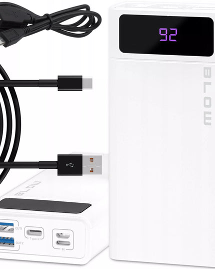 Išorinė baterija (powerbank) 20000 mAh 22,5W, greitasis įkrovimas QC PD, USB-C, kabelis komplekte